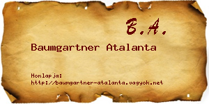 Baumgartner Atalanta névjegykártya